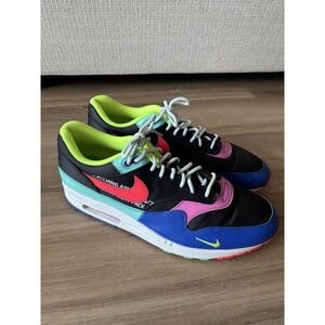 Nike Air Max 1 Parachute Laser Crimson Hyper Grape Men's CU4713-001 Sz 14